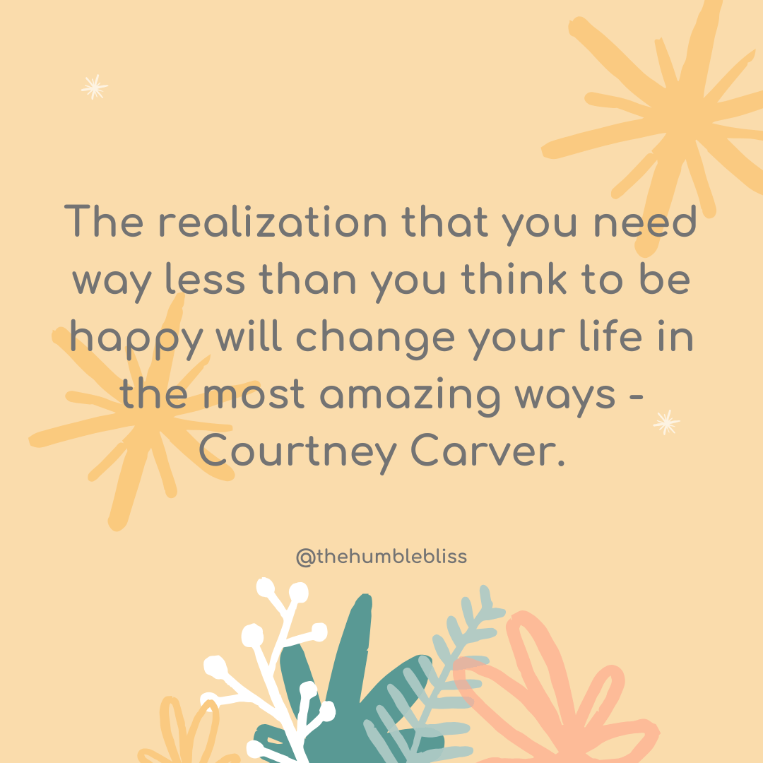 The realization that you need… quote and thoughts.